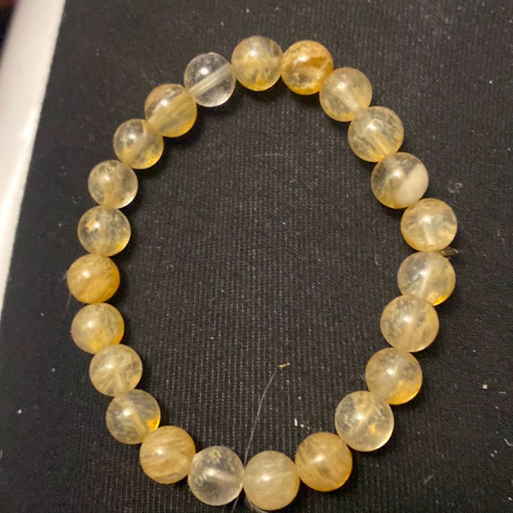 8mm citrine bracelet. 💯💰beast cancer donation protection, positivity,and more
